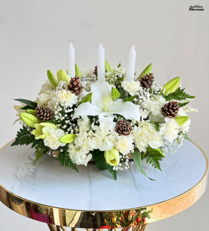 Christmas Flowers and Candles