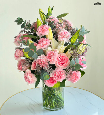 Carnation Lilies and Roses Mix