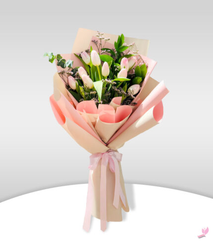 Pink Tulips Bouquet Ã¢â‚¬â€œ 10 Stems Ã¢â‚¬â€œ for Birthdays, Baby Showers & Romantic Occasions