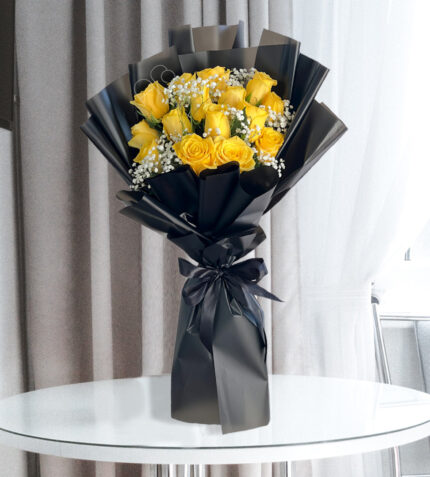 15 Fresh Stems of Bright Yellow Flowers for Friendship, Congratulations, and Get Well Gifts