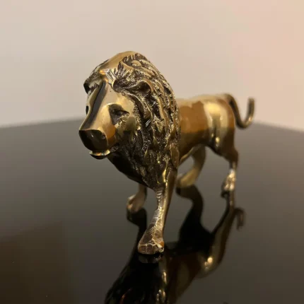 Handcrafted Brass Lion Figurine