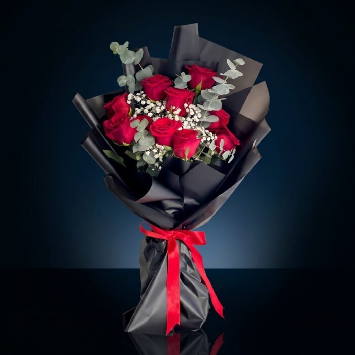 11 Red Roses Bouquet, luxury same day flower delivery in Dubai