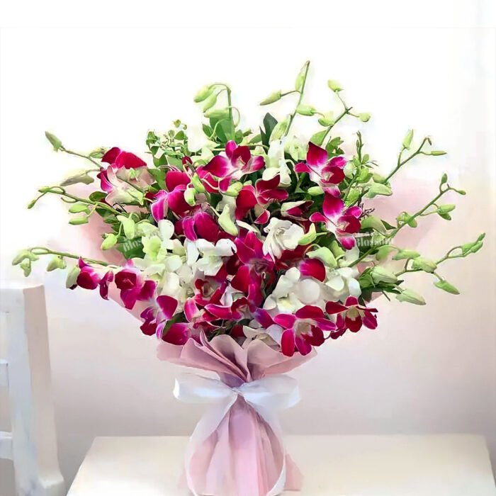 Purple and White Orchid Bouquet