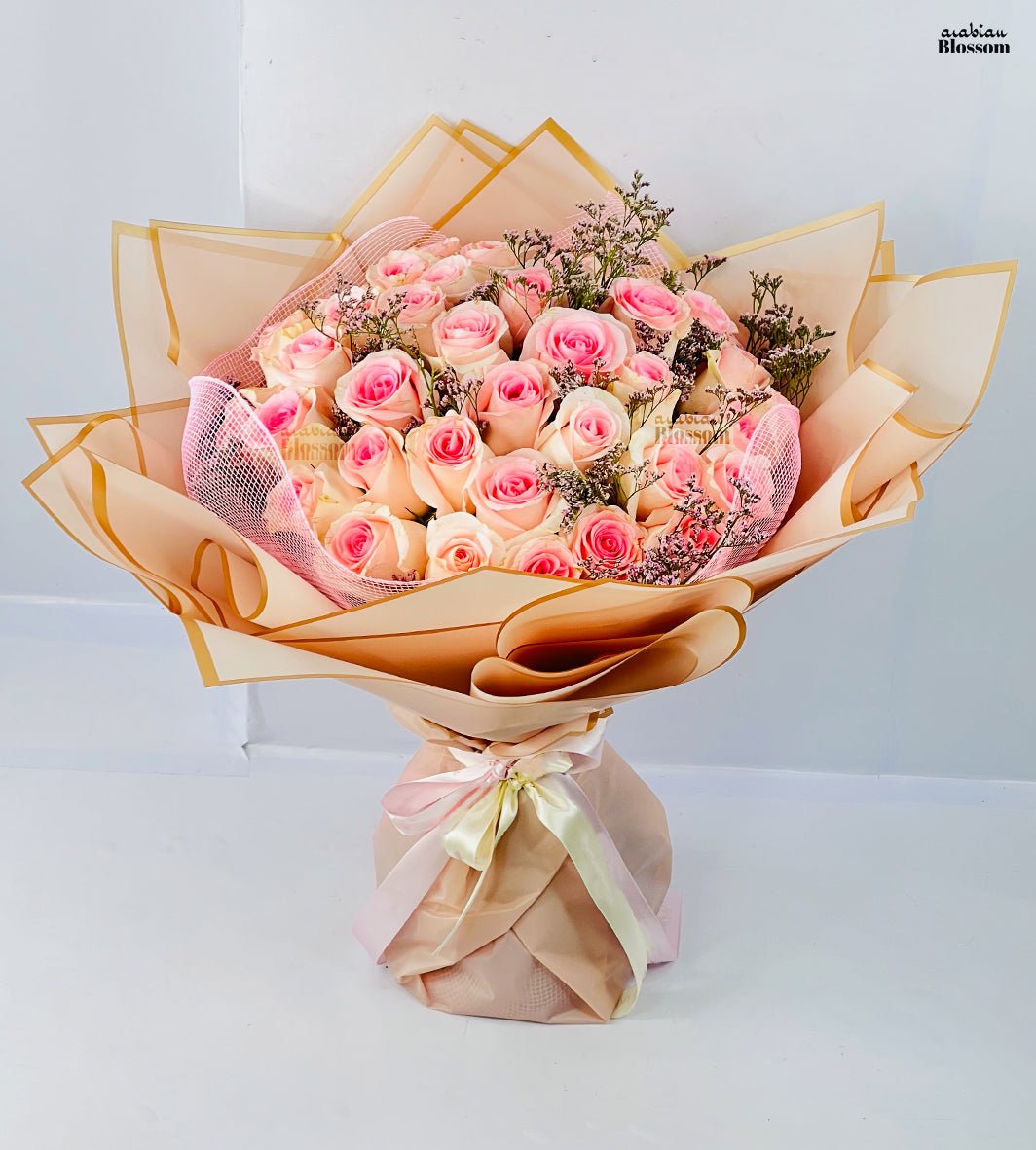 30 Premium Pink Roses Bouquet