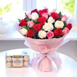 Mix Roses and Ferrero 16pcs Combo
