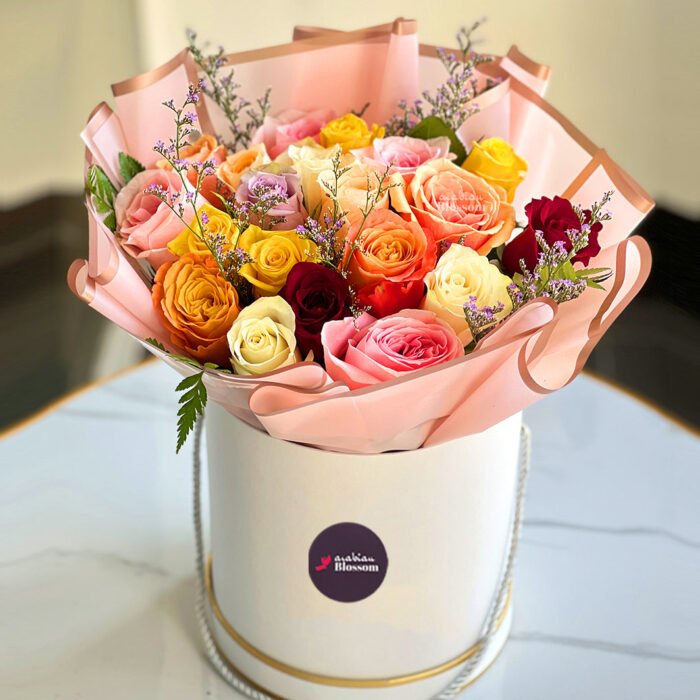 Arabian Mix Roses of Love In a Box