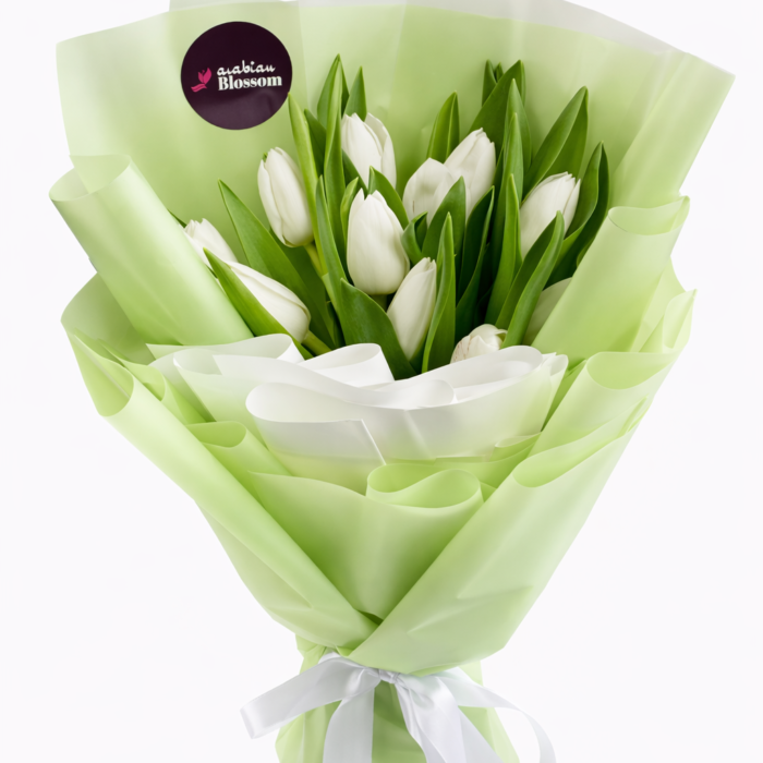 Fresh premium White Tulips Bouquet