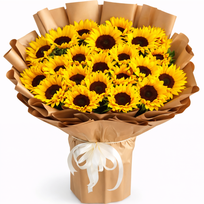 Fresh Bright 25 Sunflowers Bouquet