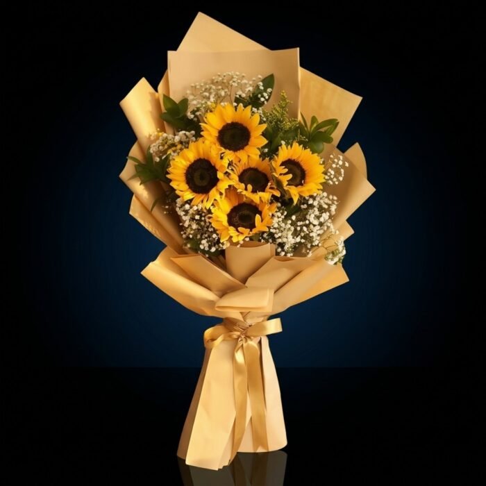 Cheerful Sunflower Bouquet, luxury same day gift delivery in Dubai