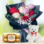 Combo Roses Teddy & Chocolate